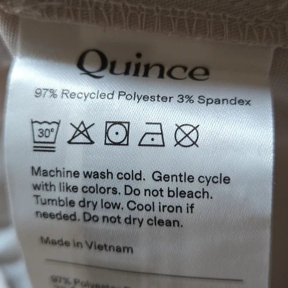 NEW Quince 28" Stretch Crepe Pleated Wide Leg Pants Short Inseam Sand Color - 6 - Picture 12 of 12